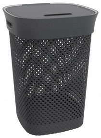 Aldotrade Kosz na brudną bieliznę Woolly 50 l,czarny