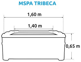 Jacuzzi stelażowe dla 6 osób głębokość 65 cm Tribeca – MSPA