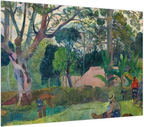 Obraz na szkle - Paul Gauguin, Te raau rahi (The Big Tree), reprodukcje (70x50 cm)