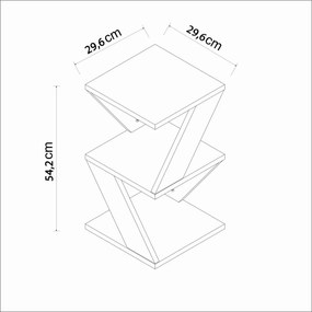 Stolik do odkładania Albeni Black Wooden