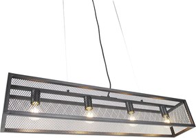 Inteligentna lampa wisząca w stylu industrialnym czarna w komplecie z 4 żarówkami WiFi A60 - Cage Wire