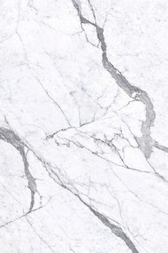 Panel dekoracyjny z efektem marmuru, gres porcelanowy, zestaw 6 szt., 4,3 m2, okładzina ścienna z PCV UV, 120 x 60, biały marmur