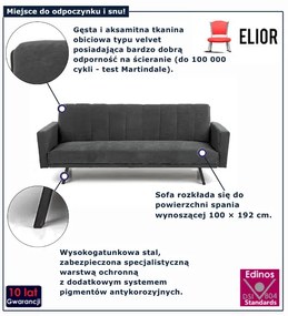 Szara nowoczesna wersalka rozkładana  E0-B27