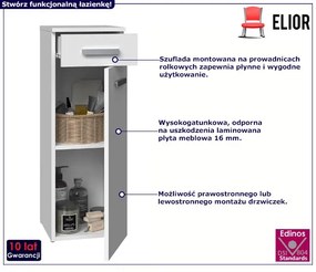 Biała Szafka Łazienkowa Stojąca Onrero 3X