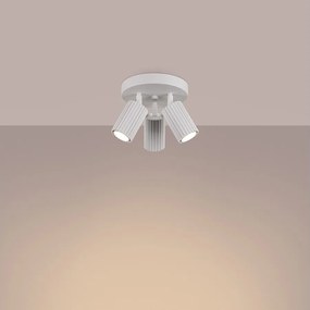 Lampa sufitowa minimalistyczny Gloow, aluminium - 3 źródło światła 3000K - L.19.5 x H.18 cm - biały