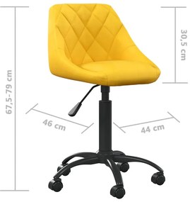 Musztardowy minimalistyczny fotel obrotowy Z4-T64