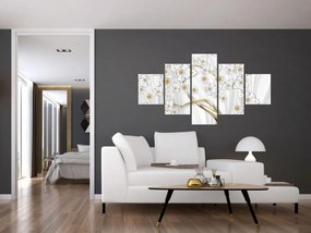 Obraz - Drzewo ze złotą ozdobą (125x70 cm)