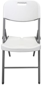 Krzesło cateringowe bankietowe do ogrodu składane tworzywo sztuczne kolor biały