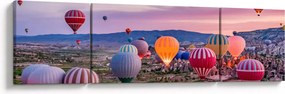 Obraz - Balony na ogrzane powietrze (170x50 cm)