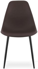 Brązowe krzesło nowoczesne z czarnymi nogami T0-K22