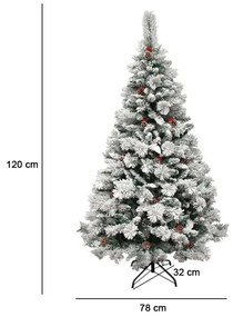 Śnieżna choinka sztuczna w kilku rozmiarach-120 cm-owa