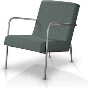 Pokrowiec na fotel Ikea PS kolor niebieski tkanina strukturalna