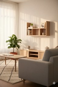 Minimalistyczna Półka Wisząca W Kolorze Wenge F3-E54