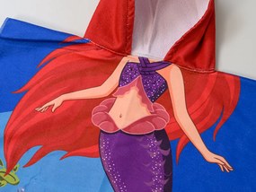 Ponczo dziecięce SYRENA I RYBKA 60 x 90 cm Rozmiar: 60 x 90 cm