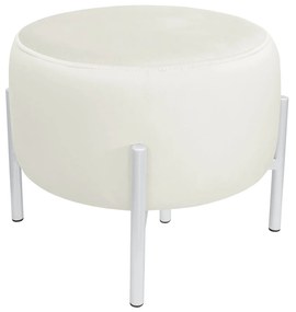 Pufa OLA LOFT ławka podnóżek metal biała MG50