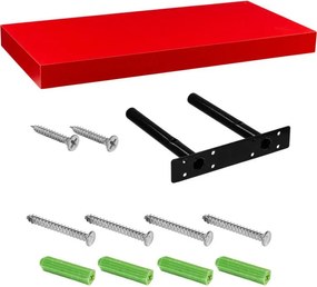 Półka ścienna STILISTA Volato mat czerwona, 50 cm