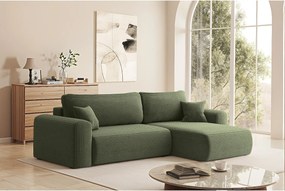 Uniwersalny narożnik z funkcją spania, do salonu, CAPRI L, jasnozielony