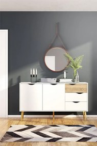 Biała komoda OSLO 75381 z 3 szufladami