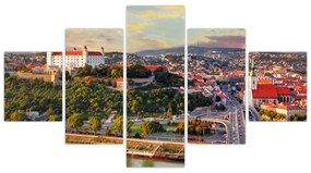 Obraz - Panorama Bratysławy, Słowacja (125x70 cm)