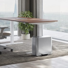 Simplehuman Mini kosz na śmieci z pedałem do segregacji odpadów 15 l, stal nierdzewna matowa