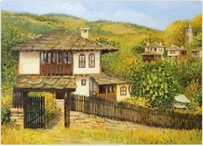 Obraz - Domki letniskowe w lecie (70x50 cm)