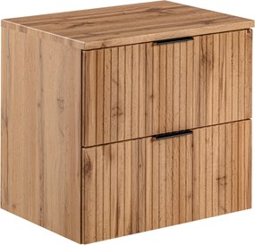 Szafka łazienkowa pod umywalkę nablatową Adel 60 cm, dąb wotan