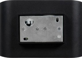 Nowoczesna lampa ścienna czarna ze złotym wnętrzem owalna - Alone