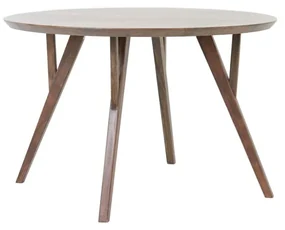 Brązowy okrągły stół z blatem z drewna akacjowego ø 120 cm Quenza – Light & Living