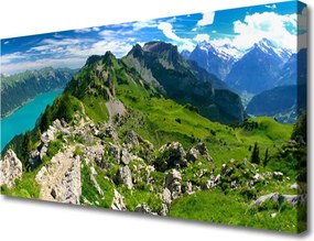 Fotoobraz na płótnie Górska Polana w Pełnym Słońcu