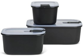 Pojemniki na żywność 3 szt. Nordic black – Mepal