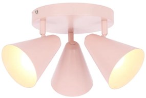 Jasnoróżowa lampa sufitowa z metalowym kloszem 34x34 cm Amor – Candellux Lighting