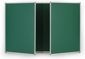 Tablica kredowa ceramiczna zielona składana, magnetyczna, 3600 x 1200 mm