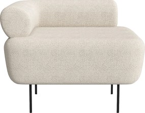 Fotel z tkaniny z bukli w kolorze złamanej bieli DORIGO