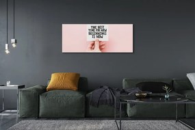 Obraz drukowany na płótnie Dłoń z Motywującym Hasłem