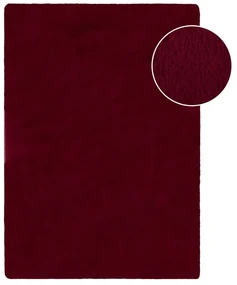 Bordowa syntetyczna skóra 160x230 cm Ivy Luxury Fur – Flair Rugs