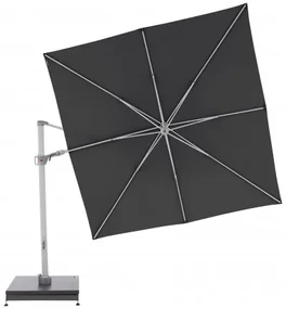 KNIRPS 320 x 320 cm - luksusowy wahadłowy parasol ogrodowy z drążkiem bocznym : Kolor parasola - Ciemnoszary
