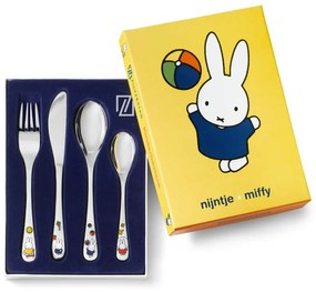 Sztućce dla dzieci ze stali nierdzewnej w kolorze srebra 4 szt. Miffy – Zilverstad