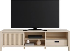 Szafka RTV z przesuwnym frontem z lameli Jytana 133L, dąb Riva