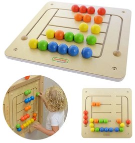 Masterkidz tablica ścienna edukacyjna labirynt koraliki montessori