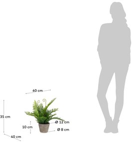 Sztuczny kwiat w doniczce z cementu Kave Home, wys. 35 cm