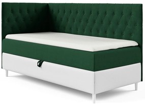 Ciemnozielone łóżko z pojemnikiem na pościel 3 rozmiary A2-N82