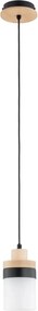 Lampa wisząca FRONY na przewodzie 1xE27/15W/230V czarna/beżowa