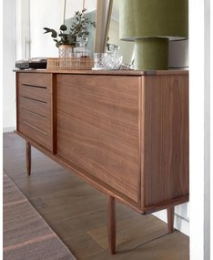 Komoda w dekorze drewna orzechowego Kave Home Carolin