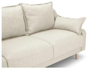 Kremowa rozkładana sofa ze schowkiem Mazzini Sofas Freesia