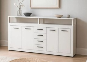 Komoda Meshmatics z szufladami i otwartymi wnękami 190cm – elegancka i pojemna