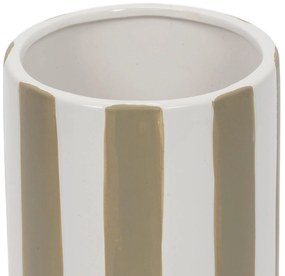 Ceramiczny wazon w grube pionowe pasy, Ø 12 x 20 cm