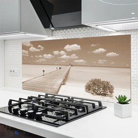 Panel Szklany do Kuchni Most Nad Morskim Brzegiem