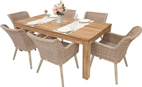 Zestaw ogrodowy rattanowy MONTE MALIBU 200 (cappuccino) 4x Krzesło ogrodowe MALIBU (cappuccino)