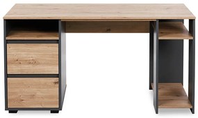 Biurko młodzieżowe DALIA 138cm antracyt/dąb LITTLE SKY