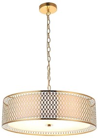 Endon 101569 - Żyrandol na łańcuchu CORDERO 3xE27/10W/230V złoty